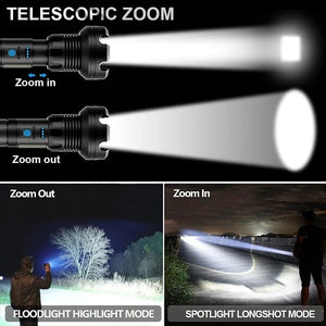🎁Last Day Promotion- SAVE 70%🏠LED Rechargeable Tactical Laser Flashlight