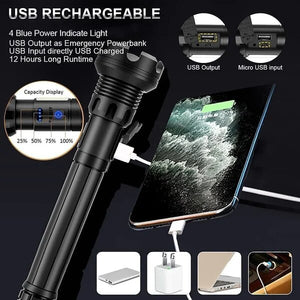 🎁Last Day Promotion- SAVE 70%🏠LED Rechargeable Tactical Laser Flashlight