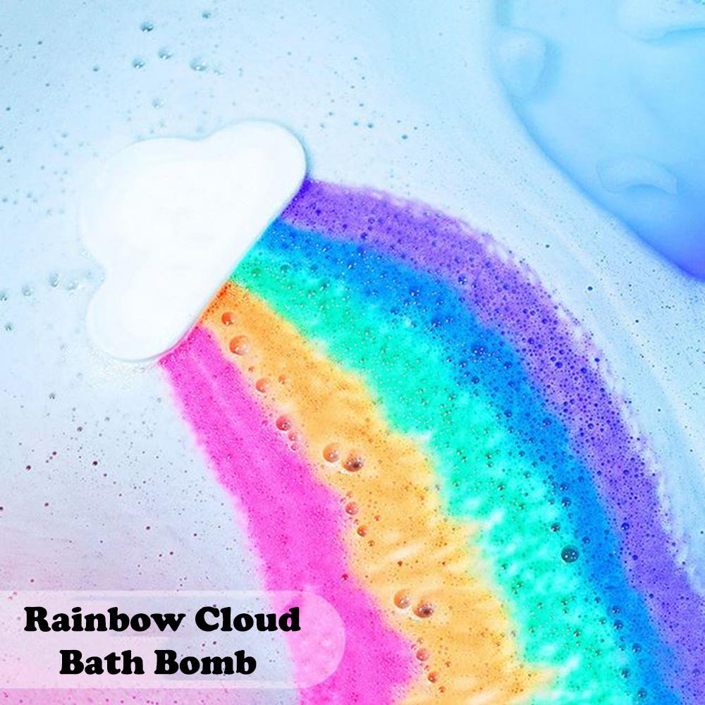 Handmade Relaxing Whitening Soap Rainbow Bath Bomb Bubble Skin Salt Bleaching Gift Set Bubble Bath Shower  Essential Oil Moisturizing for All Skin Types